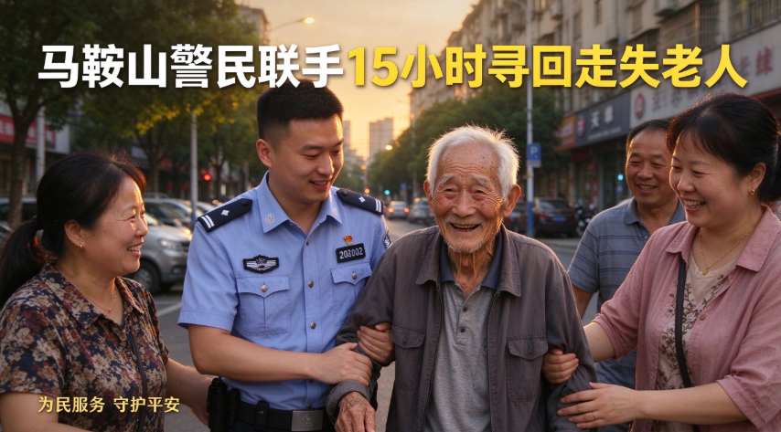 马鞍山警民联手15小时寻回走失老人